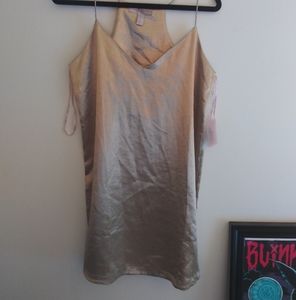 Gold slip dress nwt